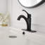 Robinet pour salle de bain à poignée simple avec drain-92892589