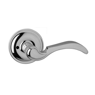 Bravura 903-0 Sable Privacy Lever on Traditional Round Rose in Satin Nickel - RH