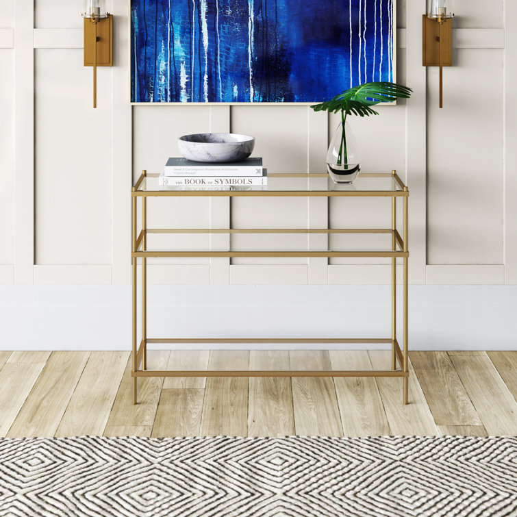 Ciara 37'' Glass Top Console Table