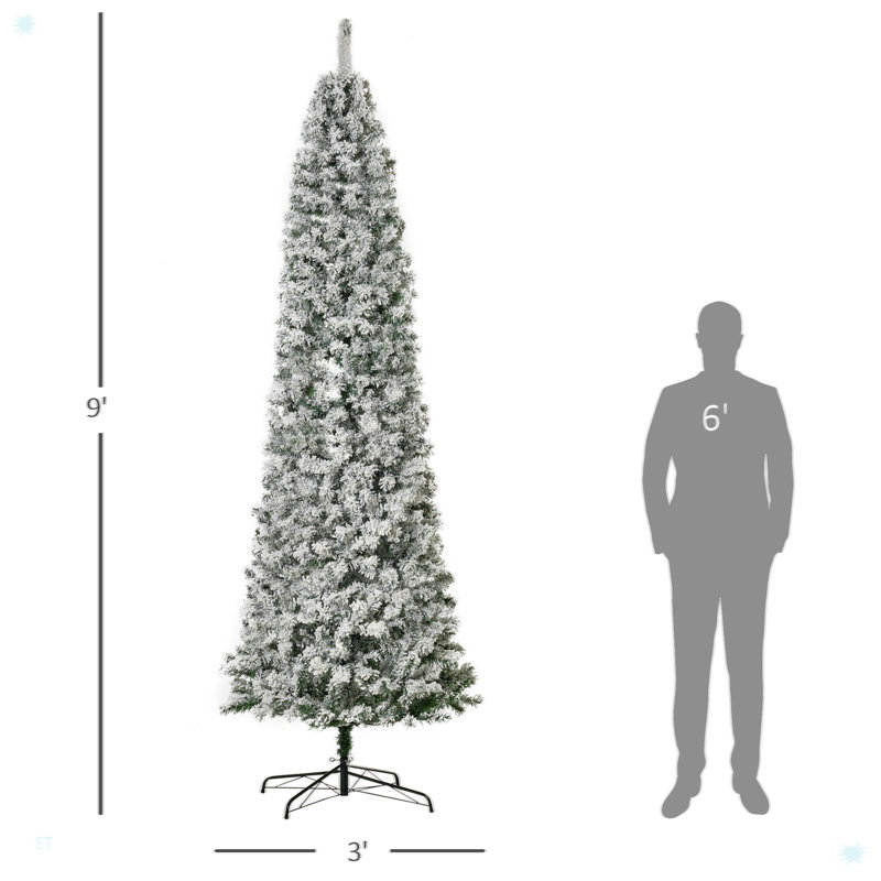 Sapin de Noël artificiel enneigé 9 pi
