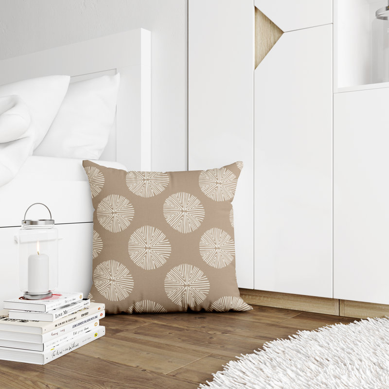 Housse et insert de coussin décoratif en polyester, Beige, L 17 po x H 17 po