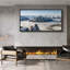 «Mountain Peak Above Sea of Clouds», art mural sur toile - Photographie de nature à couper le souffle pour un décor contemporain ou rustique-116517732-116517731