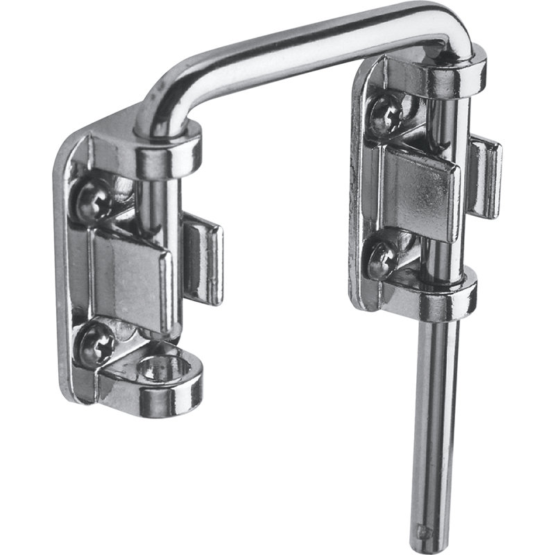 Patio Sliding Door Loop Lock  Increase Home Security, Install Additional Child-Safe Security, Hardened Steel Bar with Diecast Base (Single Pack)