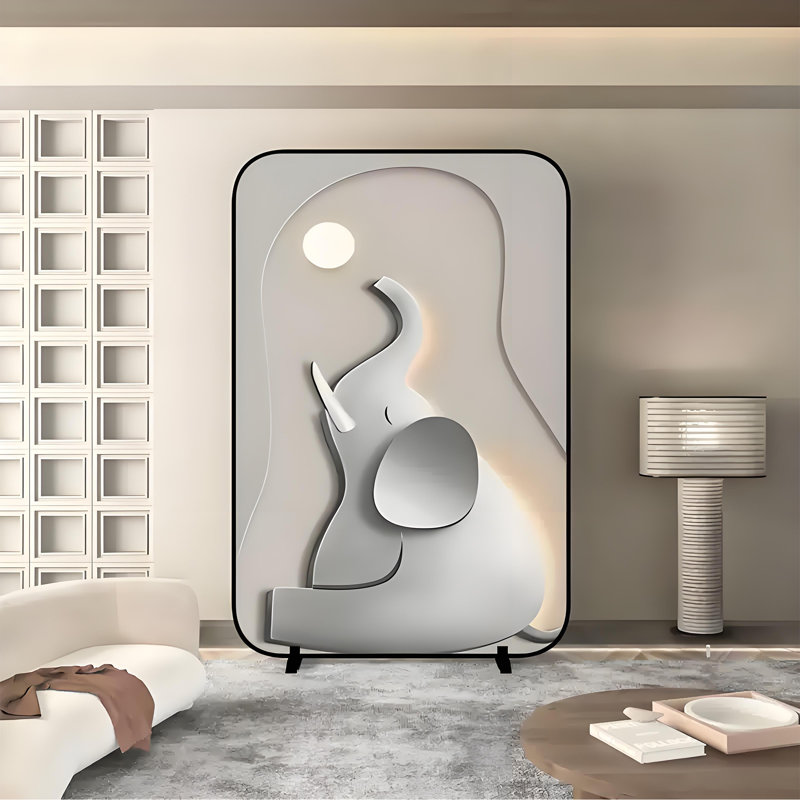 Écran d'art Luxury Elephant, H 70,97 po x l 47,24 po x P 1,57 po