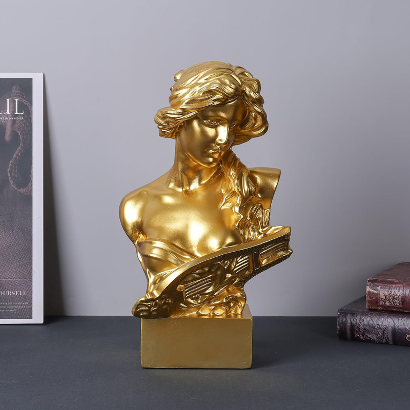 Statue buste 11,8 "H Mythology grec, Doré