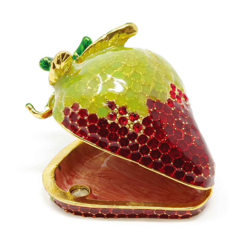 Boîte à bijoux fraise