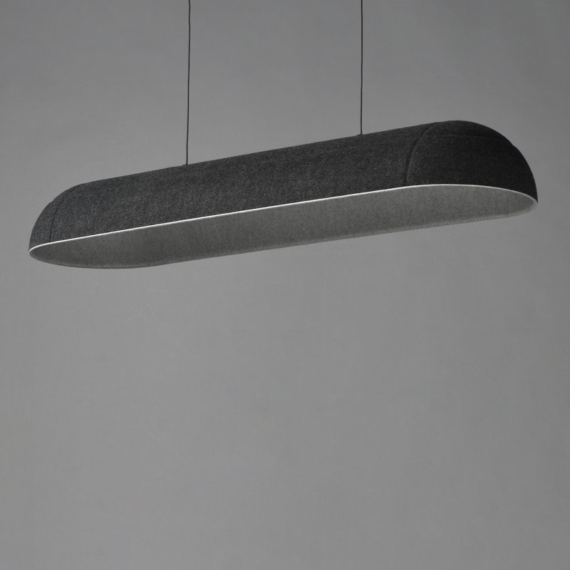 Luminaire suspendu Nava-Linear, Gris foncé