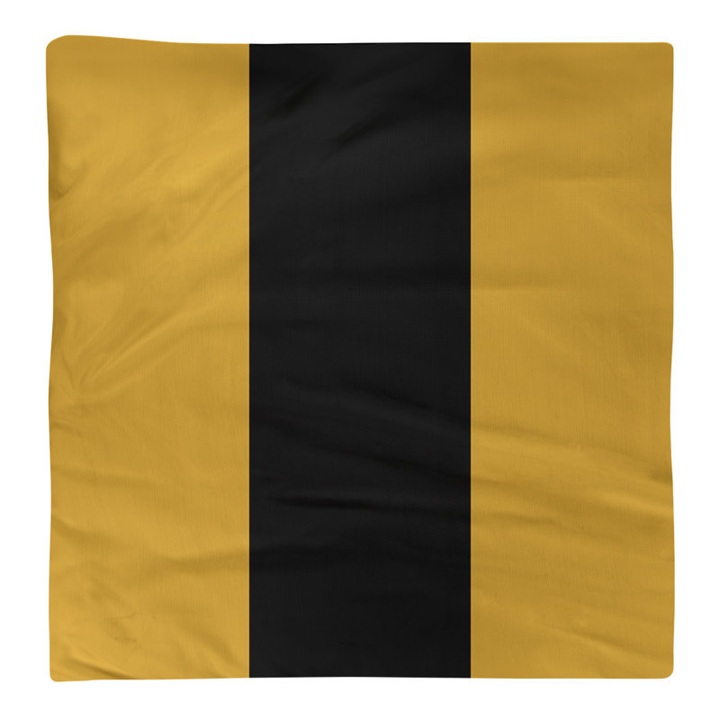 Cotton Striped Square Napkin, Yellow/Black
