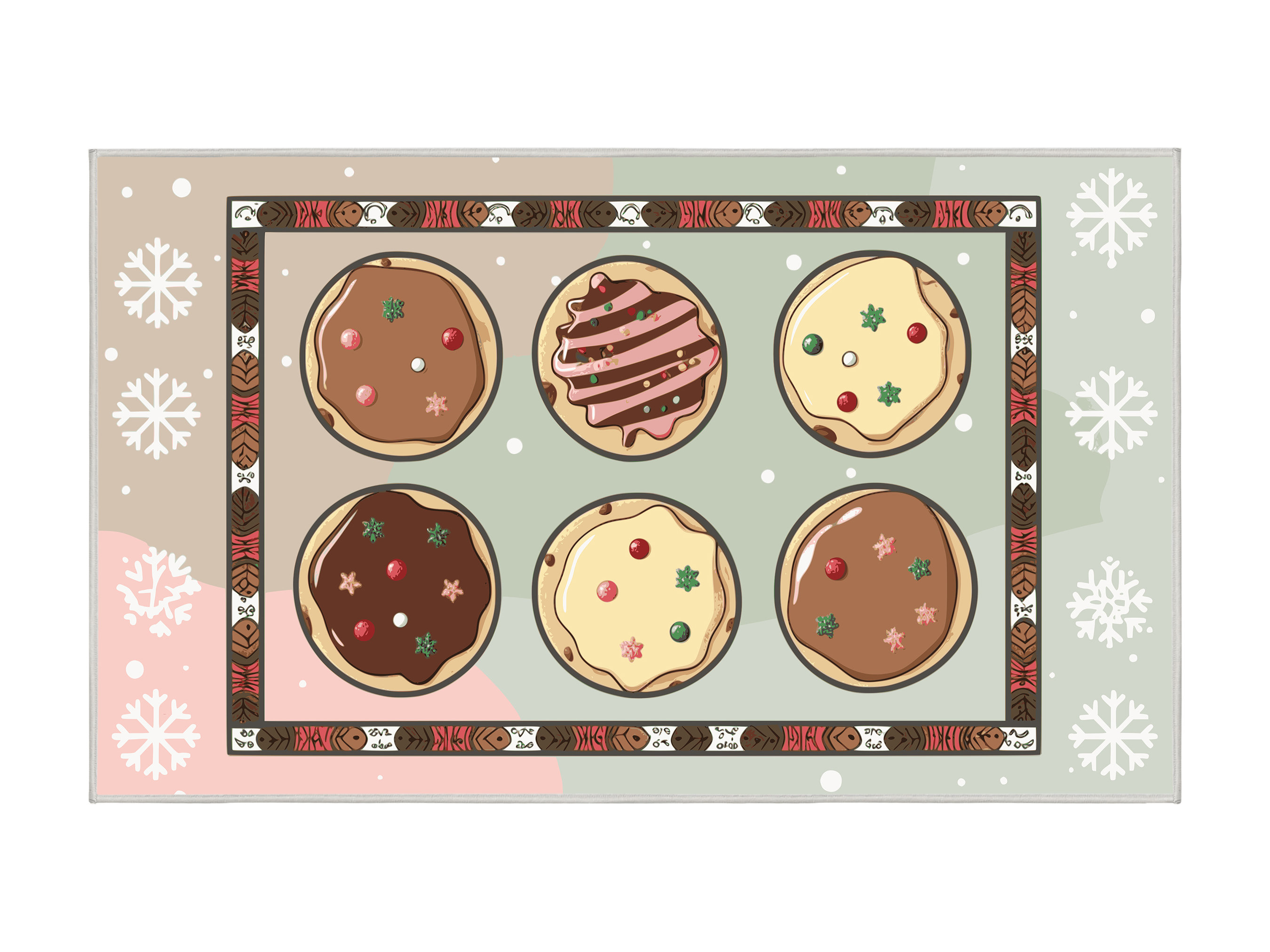 The Holiday Aisle® Cookies Holiday Rug | Wayfair