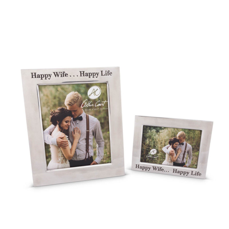 Classic Silver Tabletop Wedding Picture Frame, 9" x 7"