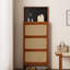 Armoire à chaussures grande capacité pour vestibule, H 65 po, 3 tiroirs rabattables et armoire de rangement moderne noire élégante, entrée H 65 po, construction stable