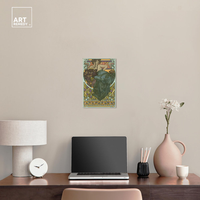 Art Remedy Lady by Alphonse Mucha Canvas Nouveau Art Prints by Art Remedy