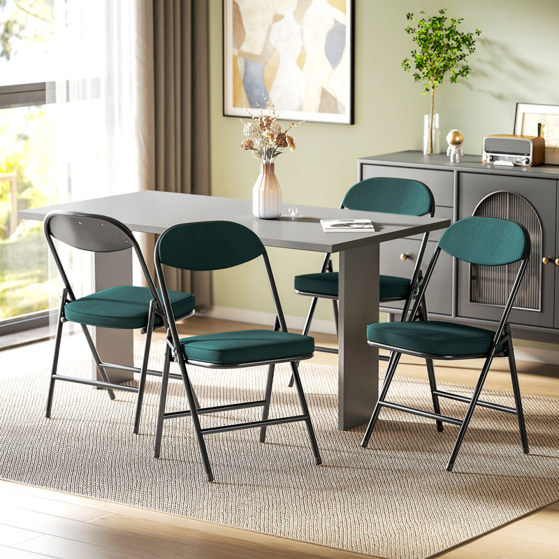 Fabric Padded Folding Bench Folding Chair Set