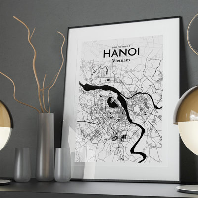 Hanoi, carte de la ville, impression