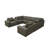 Tunzionkin Leather Match Reclining Modular Sectional-809442313