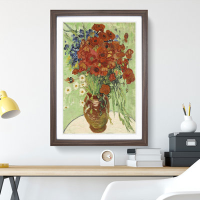 Still Life with Daisys by Vincent Van Gogh - Framed Print
