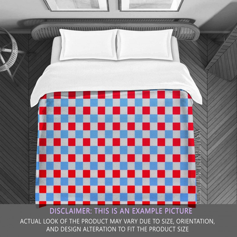 Gingham Comforter, King Comforter, Blue/Red