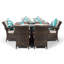 Karas 6 - Person Patio Dining Set Umbrella Hole Included Rectangular Table with Cushions Included-39926016