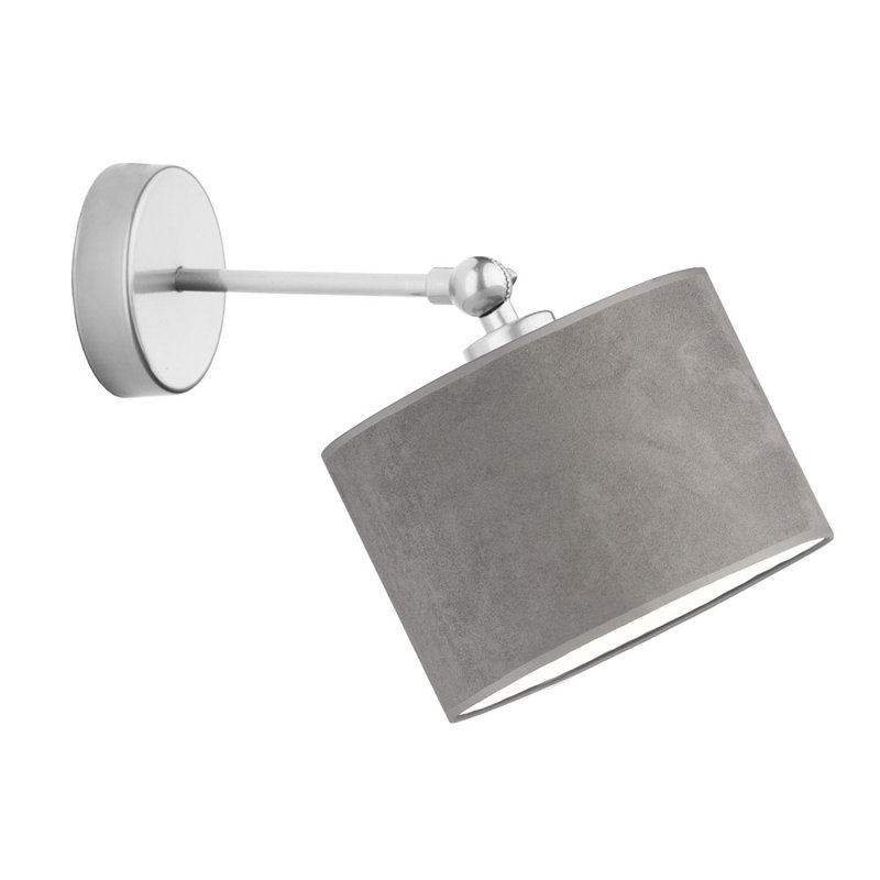 Marshallberg Steel Armed Sconce, Gray, White