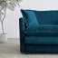 Ensemble de salon, canapé de siège profond en chenille bleue 2 + 3 places, canapé moderne avec matériaux et design relaxant, pour chambre, structure de rembourrage