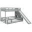 CloudBound Twin Over Full Bunk Bed with Slide and Storage Staircase, Pine-115675303