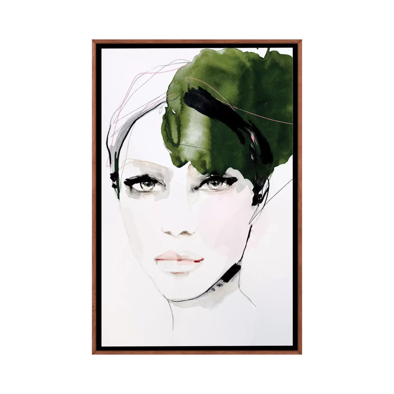 Soft Rapture 1 Piece Painting on Canvas, 66.04 cm H x 45.72 cm W, Classic Brown Wood Framed Canvas