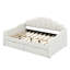 Structure de lit plateforme double pleine grandeur avec dossier et tiroirs de rangement-705126047