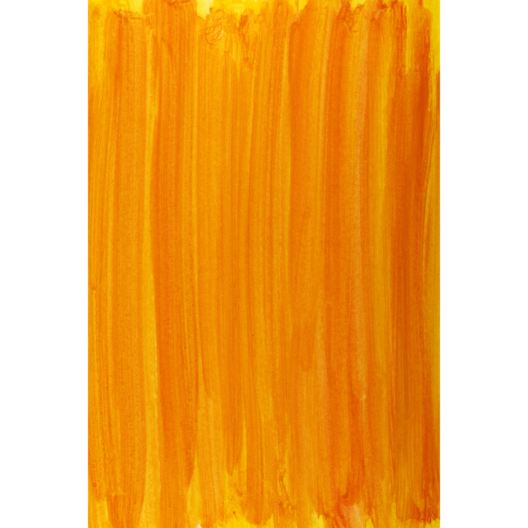 Orange und gelber Aquarell-Hintergrund von Marekuliasz - Drucken