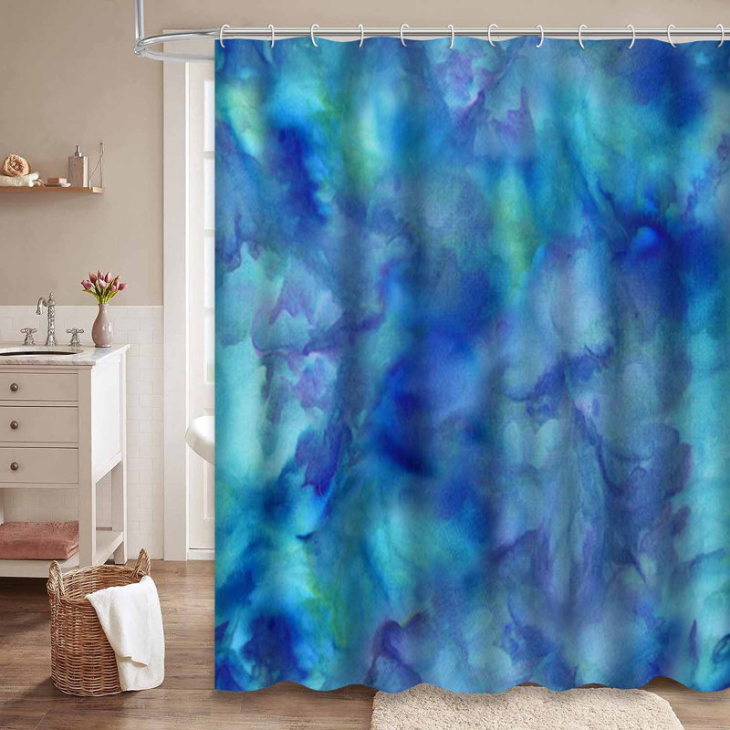 Rideau de douche avec 12 crochets, L 72 po x l 78 po