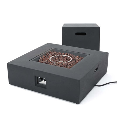 50 000 Btu Square Mgo Fire Table Tank Outside