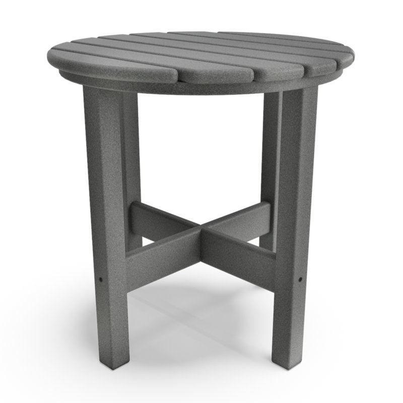 Table de bout ronde grise, Gris