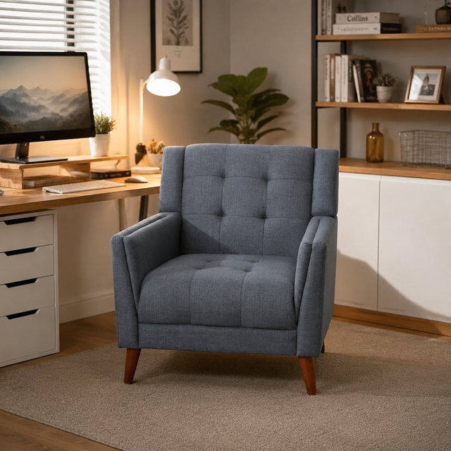 Fauteuil rembourré Mid-Century