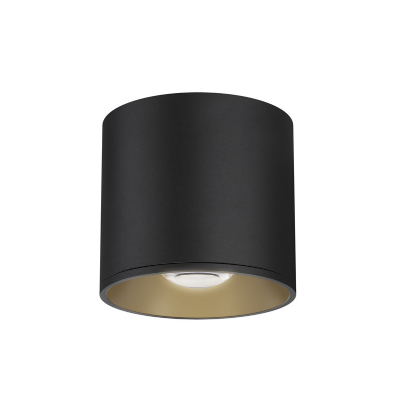 Wendi Glass LED Flush Mount, Black