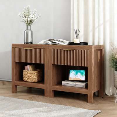 19.69" Tall 1 - Drawer Nightstand (Set of 2)