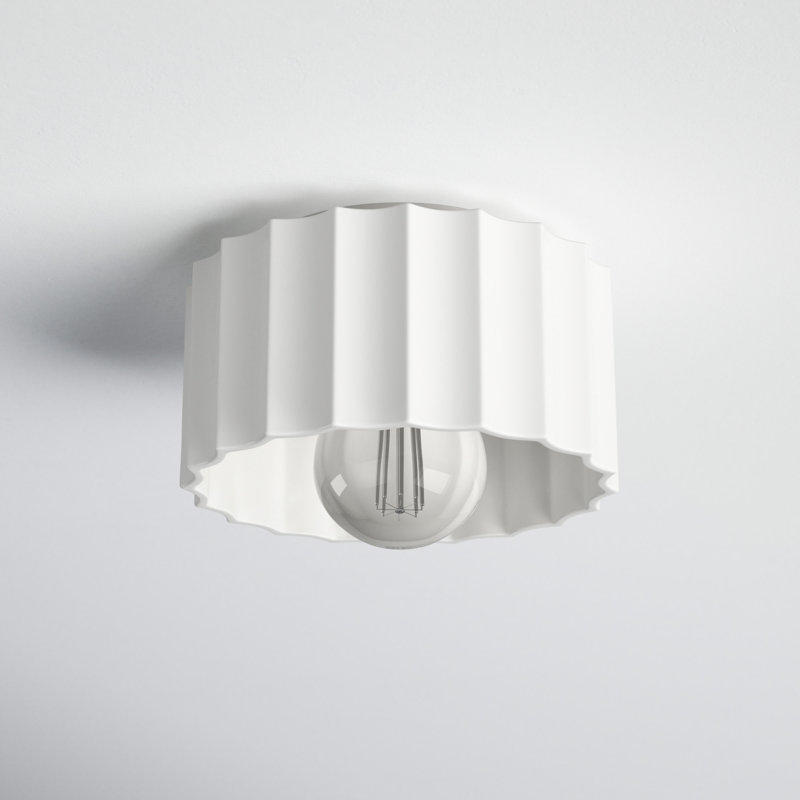 Colgate Outdoor Flush Mount, Bisque, 5" H x 8" W x 8" D