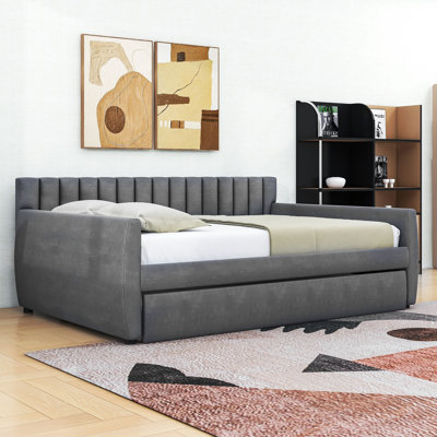 Full Size Velvet Daybed with Pull-Out Twin Trundle by Mercer41