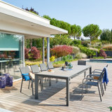 Iancu Extendable Aluminium Dining Table