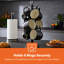 GEEPAS Retrovive Mug Tree and Towel Pole Set | Rust Corrosion Free Carbon Steel Material Non-Slip Base Free Standing Design Kitchen Counter Storage Space Saver | Holds Upto 6 Mugs-116797895