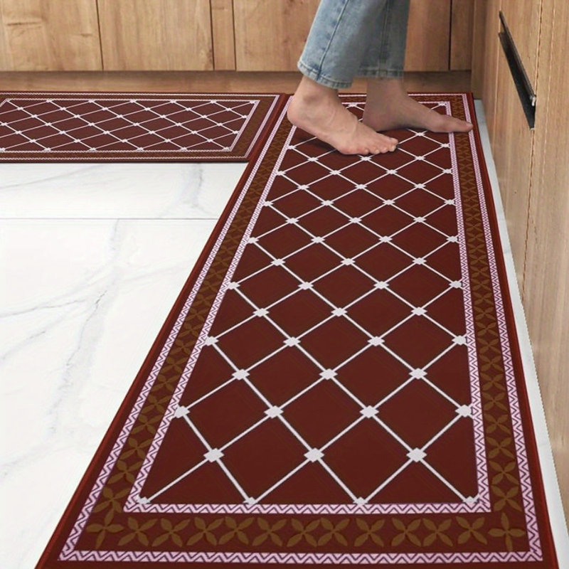 Tapis de cuisine 19,7 x 31,5 po + tapis de cuisine en polyester 2 pièces 19,7 x 47,2 po antidérapant