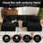Boneless 108” U Shaped Boneless Sectional Cloud Sofa Couches For Living Room, Upholstered Deep Seat Sectional Sofa With 2 Ottoman, Comfort Modular Sectional Sofa Couches For Living Room Bedroom(Black)-1985101901