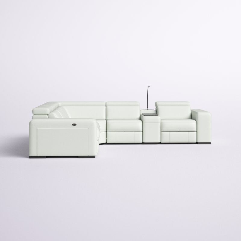 Ariaana Upholstered Power Reclining L-Shaped Sectional Symmetrical