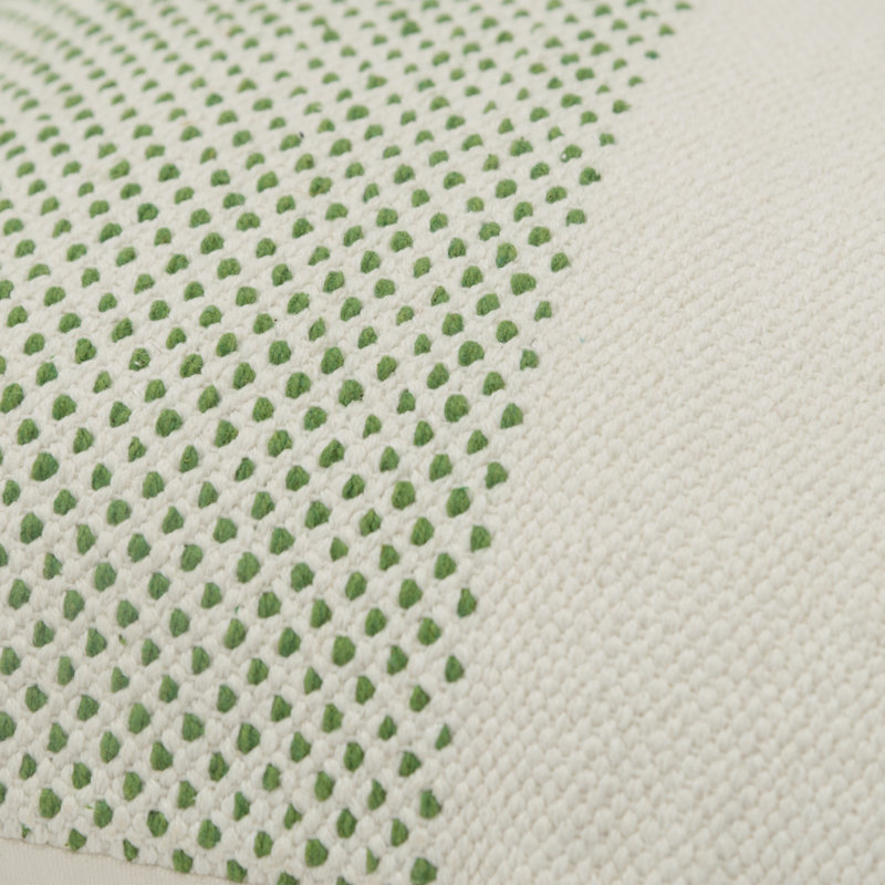 Farina 100% Cotton Lumbar Rectangular Pillow Cover & Insert, Ivory/Green
