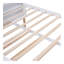 Grand lit plateforme avec rangement et tablettes gigognes TG, blanc