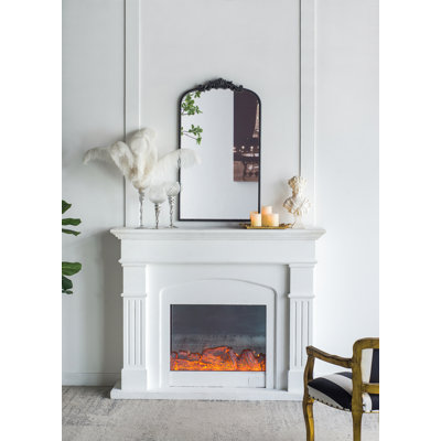 Miroir 24 po x 42 po de conception classique avec cadre d'inspiration baroque pour salle de bain