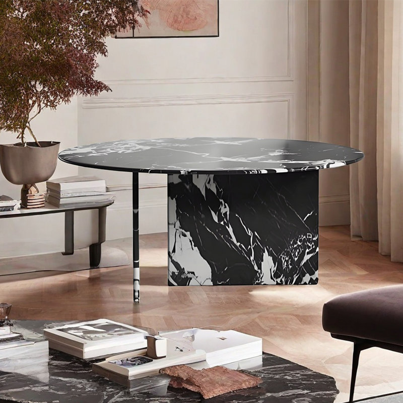 Table basse Minimalist, H 13,8 po x L 39,4 po x l 39,4 po, Noir, noir, noir, noir