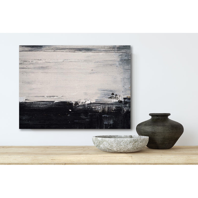 Abstract Print by John Beard, Black Framed Canvas, 20" H x 24" W x 1.5" D
