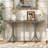 Farmhouse Entryway Table with Rubber Wood Slender Curved Legs-2021748927