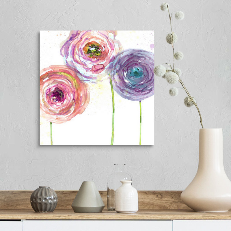 " Summer Fields II " Painting Print, Wrapped Canvas, 16" H x 16" W x 1.25" D