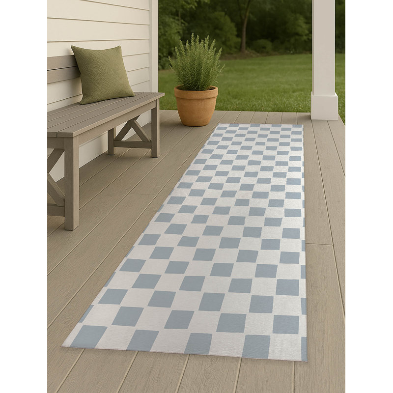 Tapis d'extérieur à carreaux antidérapant, Tapis de couloir 2 pi 6 po x 8 pi