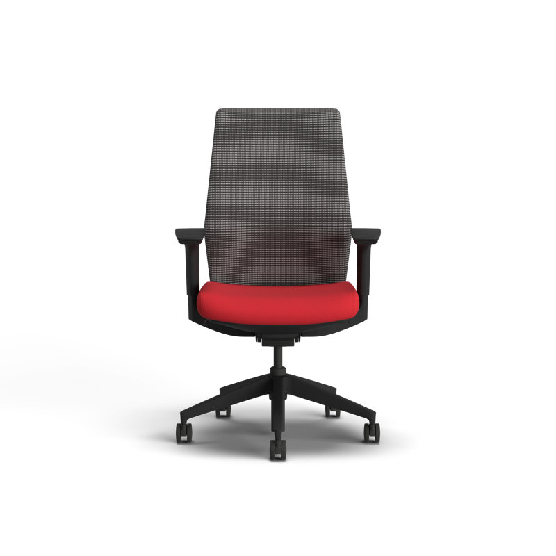 Chaise de bureau ergonomique en filet HON, Rubis, Noir